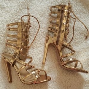 Gold heels